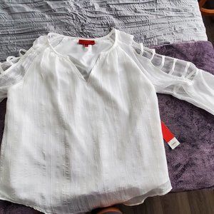 Jennifer Lopez Cutout Flare-Sleeve Top